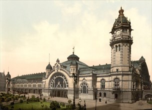 Railway Station, Cologne, Germany, Photochrome Print, Detroit Publishing Company, 1900