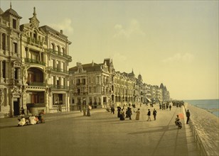 The Embankment, Ostend, Belgium, Photochrome Print, Detroit Publishing Company, 1900