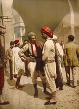 Arab Men, Tunis, Tunisia, Photochrome Print, Detroit Publishing Company, 1899