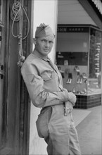 Soldier from Fort Benning on Street, Columbus, Georgia, USA, Jack Delano for Office of War information, May 1941