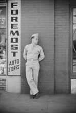 Soldier from Fort Benning on Street, Columbus, Georgia, USA, Jack Delano for Office of War Information, May 1941