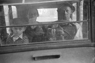 Farmer and Family in Truck, Greene County, Georgia, USA, Jack Delano for Farm Security Administration, May 1941