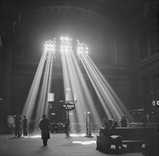 Waiting Room, Union Station, Chicago, Illinois, USA, Jack Delano for Office of War Information, January 1943