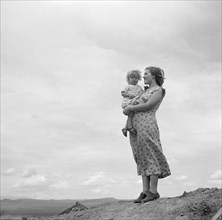 Two Children of Family Living on Grazing Land Project, Oneida County, Idaho, USA, Arthur Rothstein for Farm Security Administration, May 1936