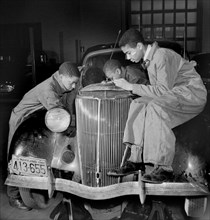 Students in Auto Repairs Class, Armstrong Technical High School, Washington DC, USA, Marjorie Collins for Farm Security Administration, March 1942