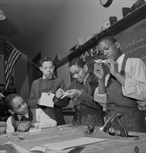 Students Making Model Airplanes for U.S. Navy, Armstrong Technical High School, Washington DC, USA, Marjorie Collins for Farm Security Administration, March 1942