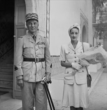 General Charles Mast, New Resident General of Tunisia, and Wife, Portrait, Tunis, Tunisia, Marjorie Collins for Office of War Information, June 1943