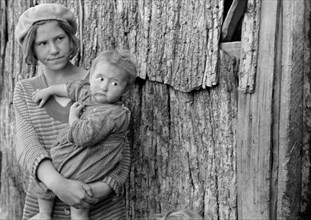 Two Children of Farmer Resettled on New Land, Virginia, USA, Arthur Rothstein for Farm Security Administration (FSA), October 1935