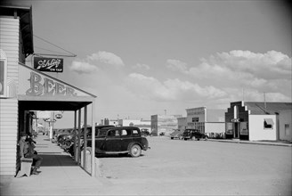 Main Street, Fairfield, Montana, USA, Arthur Rothstein for Farm Security Administration (FSA), August 1939