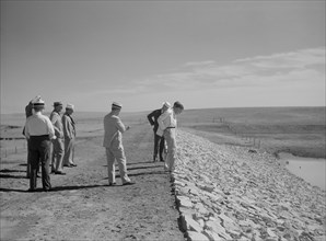Drought Committee Inspects Dam, President's Report, Rapid City, South Dakota, USA, Arthur Rothstein for Farm Security Administration (FSA), July 1936