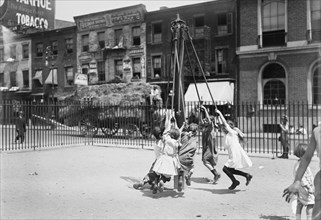 Children in Playground, New York City, New York, USA, Bain News Service, 1910