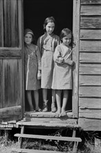 Children of Day Laborer in Doorway of Home, near New Iberia, Louisiana, Russell Lee, November 1938