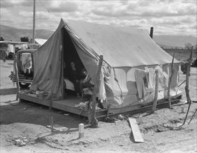 Arkansas Migrant Family Living in Tent, California, USA, Dorothea Lange for Farm Security Administration, February 1936