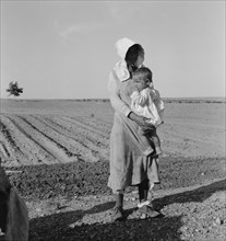 Mother and Child of Flood Refugee Family, near Memphis, Texas, USA, Dorothea Lange for Farm Security Administration, May 1937