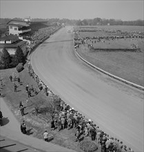 General View, Pimlico Race Track, near Baltimore, Maryland, USA, Arthur S. Siegel for Office of War Information, May 1943