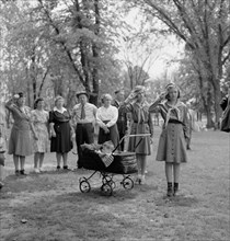 Saluting Girl Scouts at Decoration Day Ceremonies, Gallipolis, Ohio, USA, Arthur S. Siegel for Office of War Information, June 1943