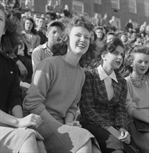 Student Fans Watching High School Football Game, Washington DC, USA, Esther Bubley for Office of War Information, October 1943