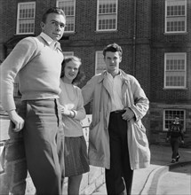 Three Students Standing outside High School, Washington DC, USA, Esther Bubley for Office of War Information, October 1943