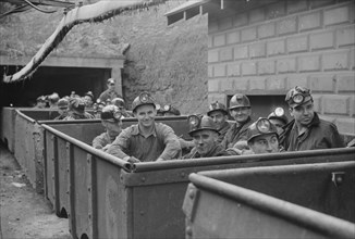 Coal Miners Ready for Next Shift into Mines, Maidsville, West Virginia, USA, Marion Post Wolcott for Farm Security Administration, September 1938