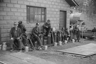 Coal Miners on Lunch Break, Maidsville, West Virginia, USA, Marion Post Wolcott for Farm Security Administration, September 1938