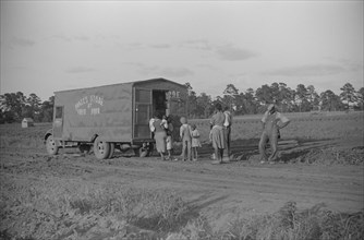 Rolling Store Selling Goods in Rural Community, near Montezuma, Georgia, USA, Marion Post Wolcott for Farm Security Administration, May 1939