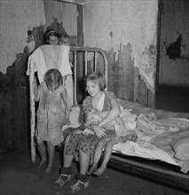 Coal Miner's Children in Bedroom, Pursglove, West Virginia, USA, Marion Post Wolcott for Farm Security Administration, September 1938