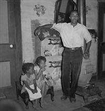 Coal Miner with Two of his Seven Children at Home, Chaplin, West Virginia, USA, Marion Post Wolcott for Farm Security Administration, September 1938
