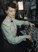 Female Electronics Technician, Goodyear Aircraft Corp, Akron, Ohio, USA, Alfred T. Palmer for Office of War Information, December 1941