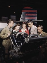 Students in Class, Training for Specific Contributions to War Effort, Washington High School, Los Angeles, California, USA, Alfred T. Palmer for Office of War Information, September 1942