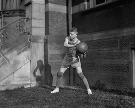 Basketball Player, Gallaudet University, Washington DC, USA, National Photo Company, 1921