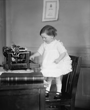 Princess Pricilla Bibesco, portrait with Typewriter, National Photo Company, 1922