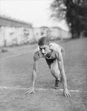 Sprinter at Starting Line, Washington DC, USA, National Photo Company, 1922