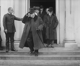 Former French Prime Minister Georges Clemenceau Leaving White House, Washington DC, USA, National Photo Company, December 1922