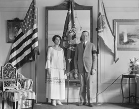 New U.S. President Calvin Coolidge and First Lady Grace Coolidge after death of U.S. President Warren G. Harding, Washington DC, USA, National Photo Company, August 5, 1923