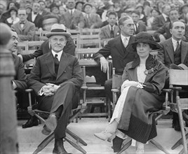 U. S. President Calvin Coolidge and First Lady Grace Coolidge, at Circus, Washington DC, USA, National Photo Company, May 1924