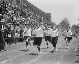 Girls Crossing Finish Line of Running Race, Washington DC, USA, National Photo Company, May 1924