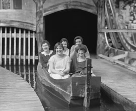 Group of Women from Elks Club on Amusement Park Water Ride, Glen Echo Park, Glen Echo, Maryland, USA, National Photo Company, August 1924