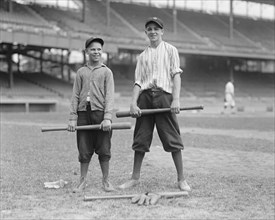 Two Boys with Baseball Bats, Portrait, Griffith Stadium, Washington DC, USA, National Photo Company, August 1924