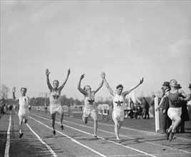 Runners Crossing Finish Line at Track Meet, College Park, Maryland, USA, National Photo Company, May 1925