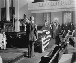 Body of William Jennings Bryan Lying in State, New York Avenue Presbyterian Church, Washington DC, USA, National Photo Company, July 30, 1925