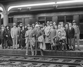 Major League Baseball Team Washington Senators Leaving for World Series Game in Pittsburgh, Washington DC, USA, National Photo Company, October 5, 1925
