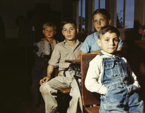 Four Rural Schoolchildren, San Augustine County, Texas, USA, John Vachon for Office of War Information, April 1943