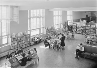 Children's Room, Brooklyn Public Library, Prospect Park Plaza, Brooklyn, New York, USA, Gottscho-Schleisner Collection, February 1941