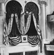 U.S. President Abraham Lincoln's Box at Ford's Theater, Washington DC, USA, April 1865