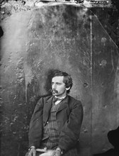 Michael O'Laughlin, Conspirator in Assassination of U.S. President Abraham Lincoln, Seated, Washington Navy Yard, Washington DC, USA, by Alexander Gardner, April 1865