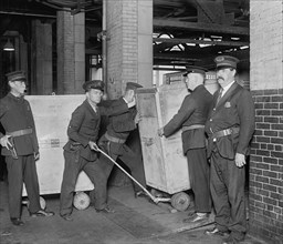 Security Guards Transporting Money from Bureau of Treasury, Washington DC, USA, National Photo Company, June 1929
