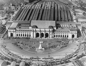 Union Station, High Angle View, Washington DC, USA, National Photo Company, 1921