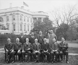 U.S. President Calvin Coolidge and his Cabinet, Portrait, Washington DC, USA, National Photo Company, 1924