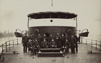Officers on Deck of Monitor Mahopac, James River, Virginia, early 1860's