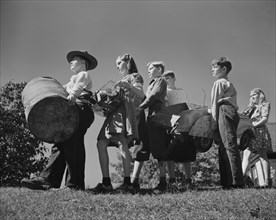Schoolchildren Contributing to War Effort by Collecting Scrap Metal, Roanoke, Virginia, USA, Valentino Sarra, Office of War Information, October 1942